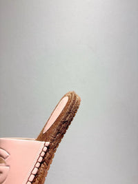 Nappa Leather Espadrille Sliders
