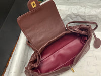 Drawstring Flap Bag Lambskin