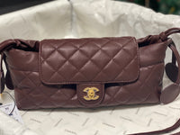 Drawstring Flap Bag Lambskin