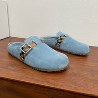 Check Suede Urchin Clogs