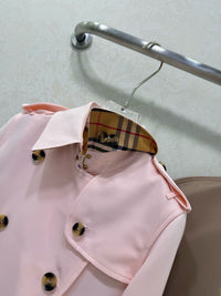 Classic Belted Trench Coat in Soft Pink