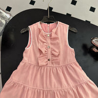 Pink Ruffle Tiered Dress