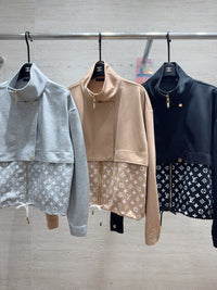 26S Monogram Accent Zip-Up Jacket