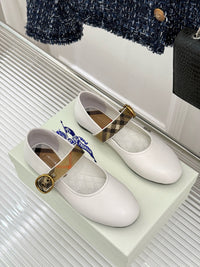26WF Check Ballet Flats