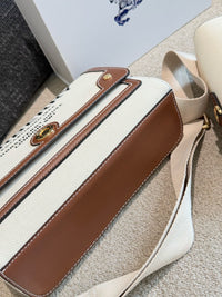 Horseferry Print Canvas Note Crossbody Bag