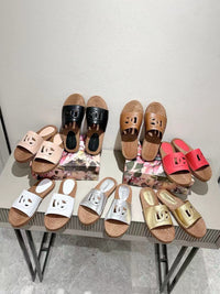 Nappa Leather Espadrille Sliders