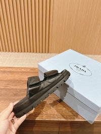 Padded Nappa Leather Slides