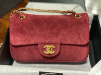 Suede Flap Bag