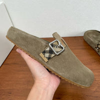 Check Suede Urchin Clogs