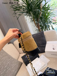 Suede Calfskin Vanity Bag