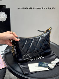 Shiny Quilted Hobo Bag