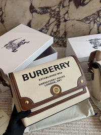 Horseferry Print Canvas Note Crossbody Bag