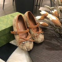 Horsebit Ballet Flat Beige Ebony