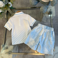 Oblique Polo T-Shirt & Shorts Set