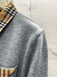 Vintage Check Collar Cardigan