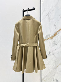 Mid-Length Belted Trench Coat