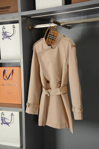Check Trench Coat