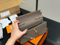 Kelly 25 Grey Epsom Gold Hardware