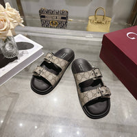 Slide Sandals with Buckles