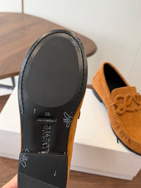 Double L Suede Loafers
