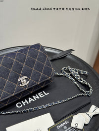 Wallet on Chain Dark Blue Denim