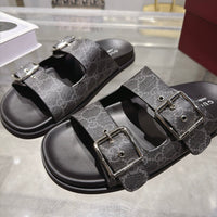 Slide Sandals with Buckles