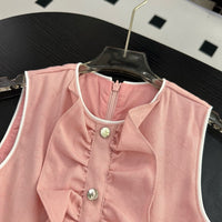 Pink Ruffle Tiered Dress