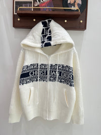 Zipped Cardigan with Hood