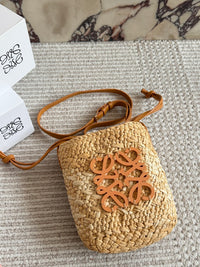 Anagram Raffia Pocket Bag