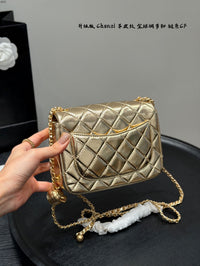 Mini Flap Bag with Gold Ball