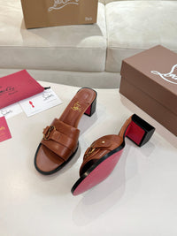 Her In Roma Leather Heeled Mules