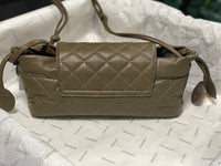 Drawstring Flap Bag Lambskin