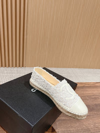 Tweed Leather Espadrilles