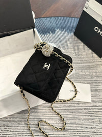 Velvet Mini Flap Bag