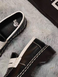 Contrast Penny Loafers