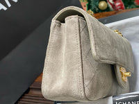 Suede Flap Bag
