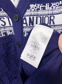 Oblique Jacquard Knit Cardigan