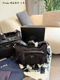 Re-Nylon Saffiano Leather Shoulder Bag