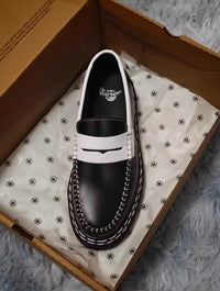 Contrast Penny Loafers