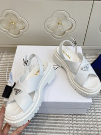 Crossover Platform Sandals