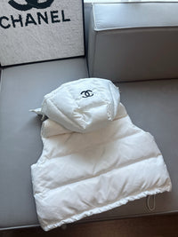Logo Hooded Puffer Vest