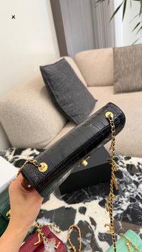 Croc Embossed Small Flap Bag