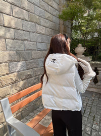 Logo Hooded Puffer Vest