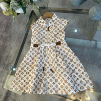 Monogram Sleeveless Zip Dress