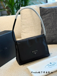 Re-Nylon Flap Shoulder Bag