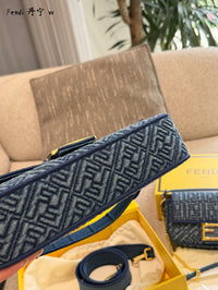 Denim Baguette Bag