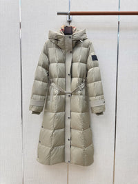 Long Hooded Down Coat