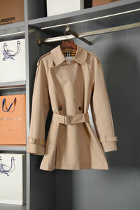 Check Trench Coat