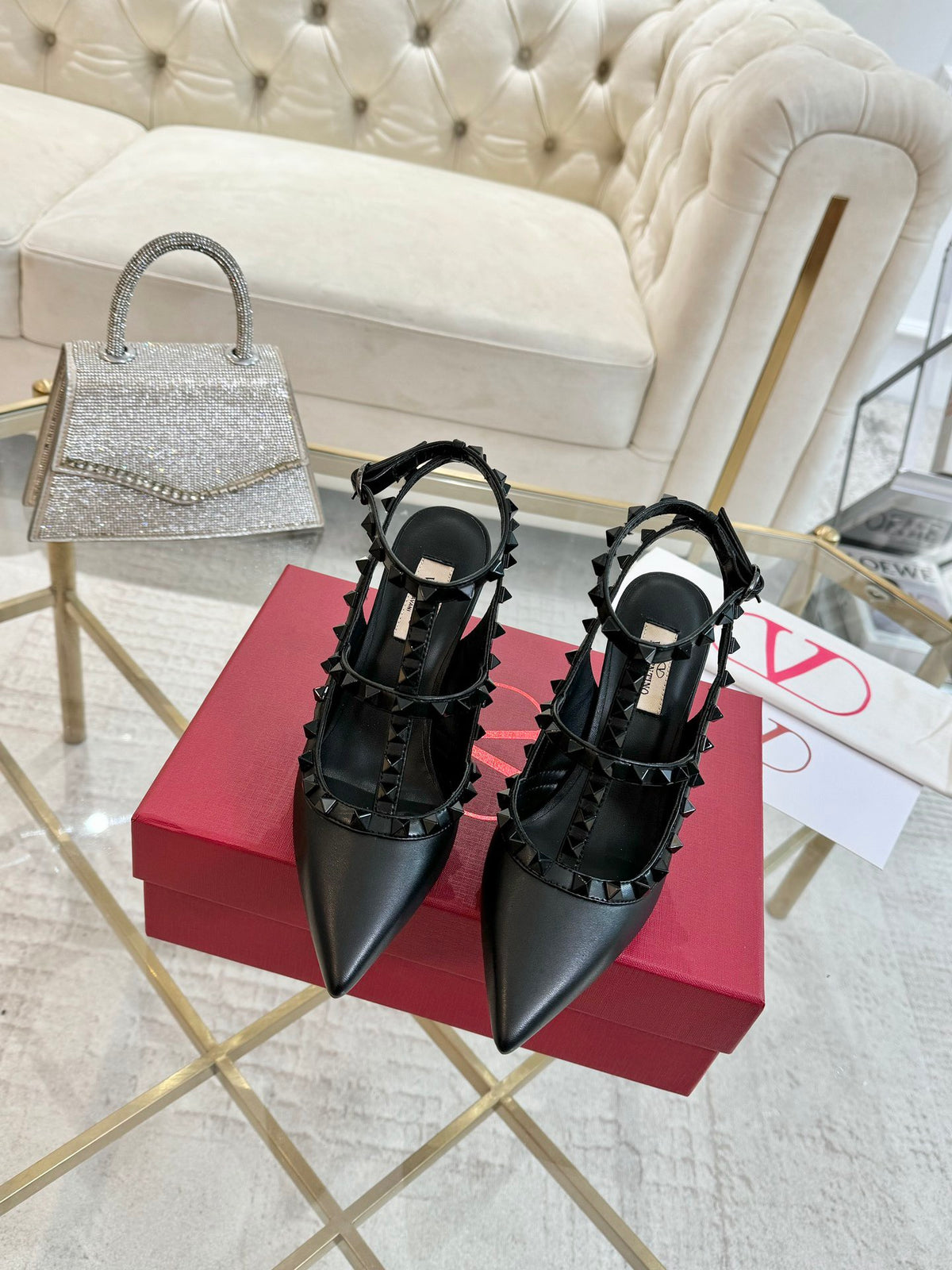 Garavani Rockstud Leather Pumps 10cm