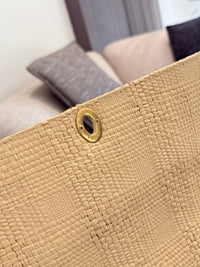 Braided Raffia Flap Bag